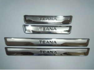 Накладки на дверные пороги JMT с логотипом для Nissan Teana № 24526