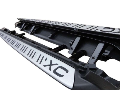 Пороги алюминиевые с накладкой OEM Tuning для Volvo XC60 2014-2017