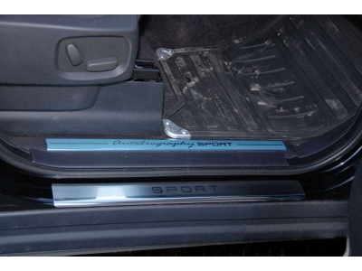 Накладки на внутренние пороги с надписью 4 штуки Alu-Frost для Land Rover Range Rover Sport 2005-2009 08-1807