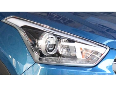 Накладки на передние фары хром для Hyundai Creta № CNT13-IX25-013