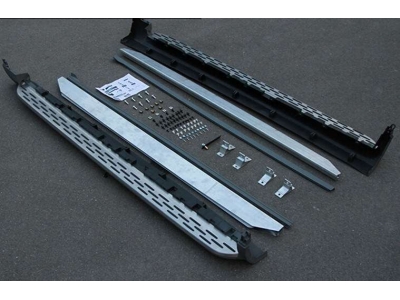 Пороги алюминиевые чёрные для Volvo XC90 № CNT23-16XC90-005B