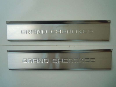 Накладки на дверные пороги 4 штуки Omsa_Line для Jeep Grand Cherokee 2010-2021
