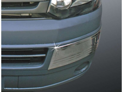 Накладки на передний бампер 2 части Omsa_Line для Volkswagen Caravelle/Multivan/T5 Transporter 2009-2015