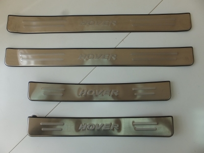 Накладки на дверные пороги с логотипом JMT для Great Wall Hover H6 2013-2015