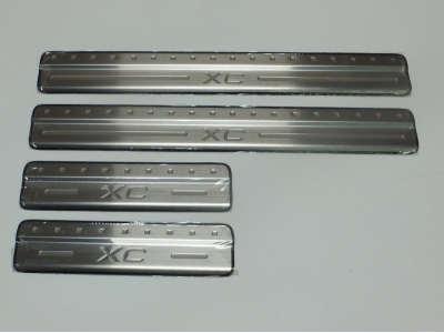 Накладки на дверные пороги с логотипом для Volvo XC60 № 36449