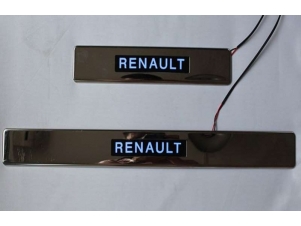 Накладки на дверные пороги JMT с логотипом и LED подсветкой