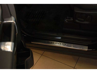 Накладки на внутренние пороги с надписью 4 штуки Alu-Frost для Land Rover Discovery 3/4 2005-2016 08-1801
