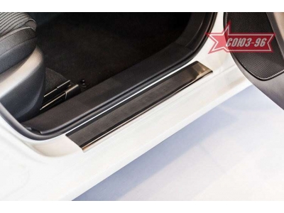 Накладки на пороги без логотипа 4 штуки Союз96 для Mazda 6 2012-2015