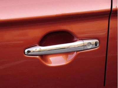 Накладки на дверные ручки с отверстиями хром OEM Tuning для Mitsubishi Outlander 2015-2018