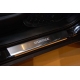 Накладки на внутренние пороги с надписью 4 штуки Alu-Frost для Kia Sportage 2010-2015