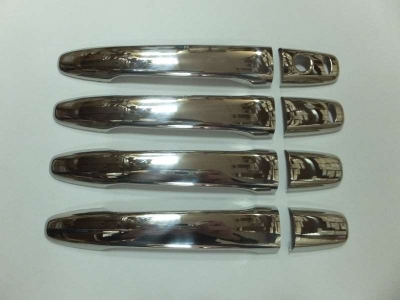 Накладки на 4 дверные ручки с отверстием под сенсор Omsa_Line для Mitsubishi ASX/Lancer/Outlander 2007-2018