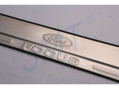 Накладки на дверные пороги JMT с логотипом для Ford Focus 2 2005-2011