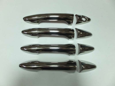 Накладки на 4 дверные ручки для Hyundai Solaris № 3214041