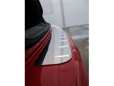 Накладка на задний бампер с силиконом Alu-Frost для Nissan Qashqai 2007-2014