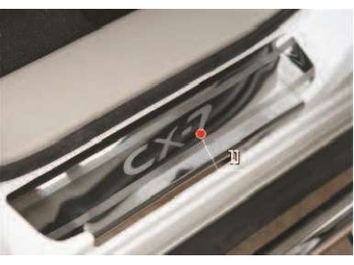 Накладки на пороги вместо пластика с логотипом 4 штуки Союз96 для Mazda CX-7 2010-2013