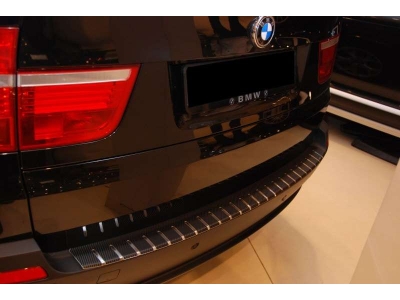 Накладка на задний бампер профилированная с загибом BMW X5 № 30-3467
