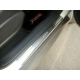Накладки на внутренние пороги с надписью 4 штуки Alu-Frost для Nissan Juke 2010-2018