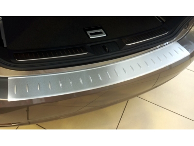 Накладка на задний бампер Croni с загибом шлифованная матовая для Ford C-Max 2010-2015