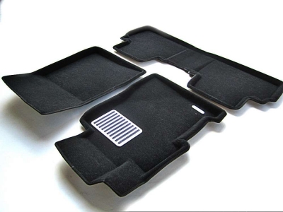Коврики текстильные 3D Euromat чёрные Original Lux для Honda Civic 4D 2006-2012