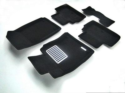 Коврики текстильные 3D Euromat чёрные Original Lux на Infiniti Q50 № EM3D-002811