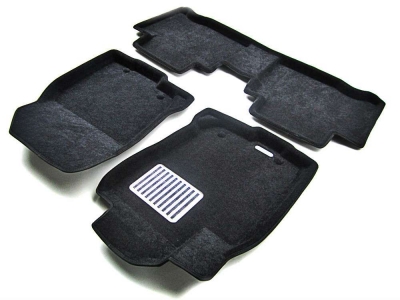 Коврики текстильные 3D Euromat чёрные Original Lux на Lexus NX № EM3D-003211