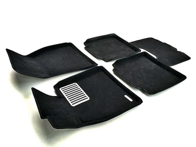 Коврики текстильные 3D Euromat чёрные Original Lux на Lexus LS № EM3D-003218