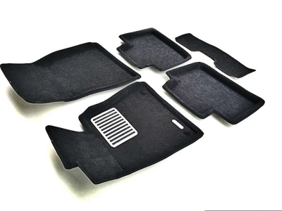 Коврики текстильные 3D Euromat чёрные Original Lux на Lexus IS250 № EM3D-003219