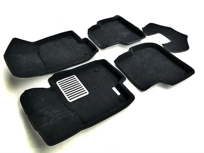 Коврики текстильные 3D Euromat чёрные Original Lux на Volkswagen Jetta 6 № EM3D-005414