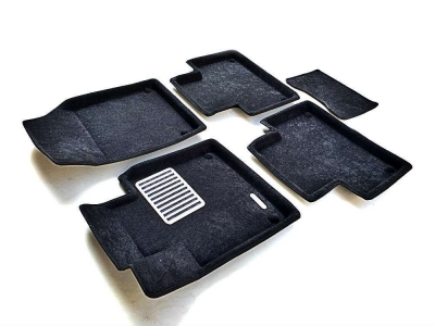 Коврики текстильные 3D Euromat чёрные Original Lux на Volvo XC90 № EM3D-005509