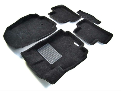 Коврики текстильные 3D Euromat чёрные Original Business на Chevrolet Orlando № EMC3D-001510