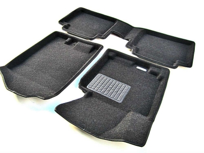 Коврики текстильные 3D Euromat чёрные Original Business на Hyundai Elantra № EMC3D-002701