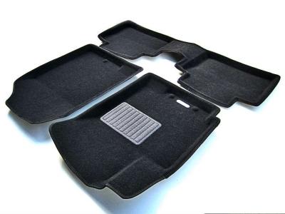 Коврики текстильные 3D Euromat чёрные Original Business на Hyundai Solaris/Kia Verna № EMC3D-002717
