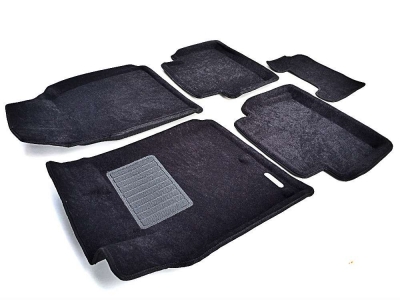 Коврики текстильные 3D Euromat чёрные Original Business на Nissan Qashqai № EMC3D-003714