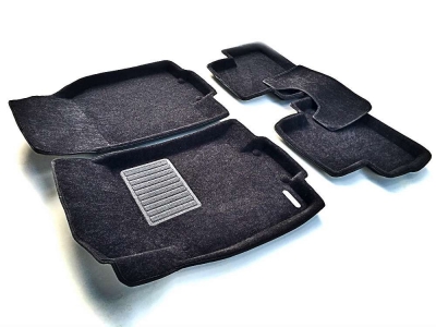 Коврики текстильные 3D Euromat чёрные Original Business на Nissan Qashqai № EMC3D-003722