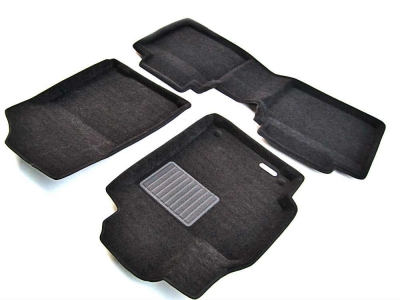 Коврики текстильные 3D Euromat чёрные Original Business на Toyota Camry № EMC3D-005104