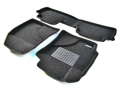 Коврики текстильные 3D Euromat чёрные Original Business на Toyota Corolla/Auris № EMC3D-005107