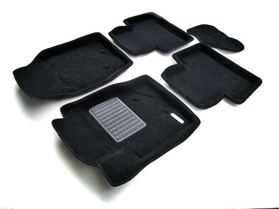 Коврики текстильные 3D Euromat чёрные Original Business на Volvo XC90 № EMC3D-005508
