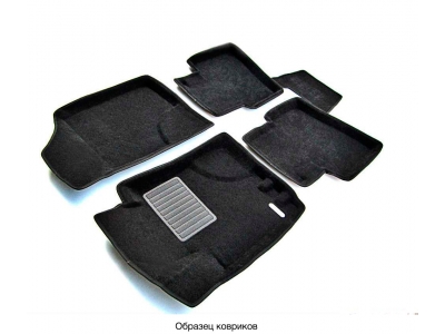 Коврики текстильные 3D Euromat чёрные Original Business на Hyundai Santa Fe/Kia Sorento № EMC3D-002715