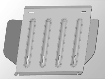 Защита радиатора ТСС алюминий 4 мм для Cadillac Escalade 2015-2021