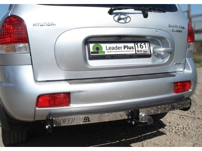 Фаркоп с нержавеющей пластиной Лидер-Плюс для Hyundai Santa Fe Classic 2000-2012