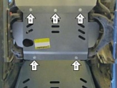 Защита картера, КПП, РК, радиатора и переднего дифференциала Мотодор алюминий 8 мм для Toyota Tundra № 382501