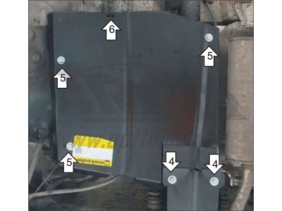 Защита бензобака Мотодор сталь 2 мм для Renault Duster/Nissan Terrano 2011-2021