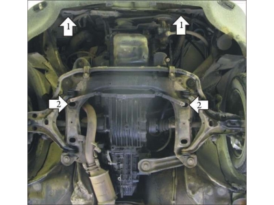 Защита картера двигателя Мотодор сталь 2 мм для Audi 80 1986-1995 00101