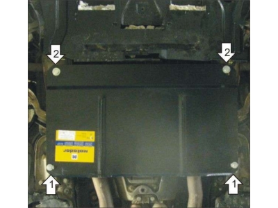 Защита КПП Мотодор на седан сталь 2 мм для Audi A4/Volkswagen Passat B5 1994-2001