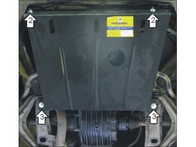 Защита картера двигателя Мотодор сталь 2 мм для Audi 80 1986-1995 00112