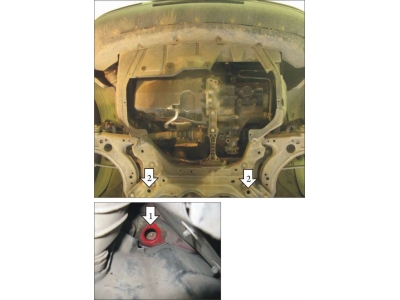 Защита картера и КПП Мотодор сталь 2 мм для Volkswagen/Audi A3/Seat 1996-2006