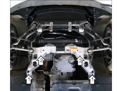 Защита картера двигателя Мотодор сталь 2 мм для BMW 1/3 2004-2008