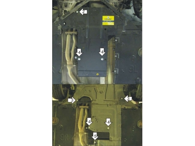 Защита картера и КПП Мотодор сталь 2 мм для BMW 3 2008-2012