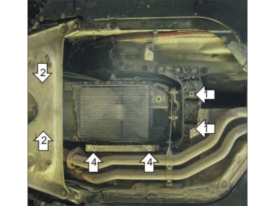 Защита КПП Мотодор сталь 2 мм для BMW 5 2003-2007