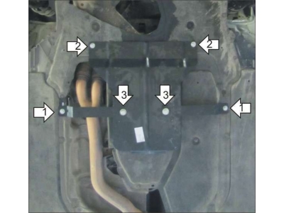 Защита КПП Мотодор сталь 2 мм для BMW 5 2007-2010